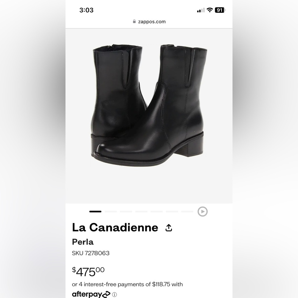 La Perla style waterproof leather boots. Brand new, never worn, with box.